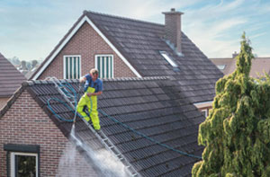 Cleaning a Roof in Harrow